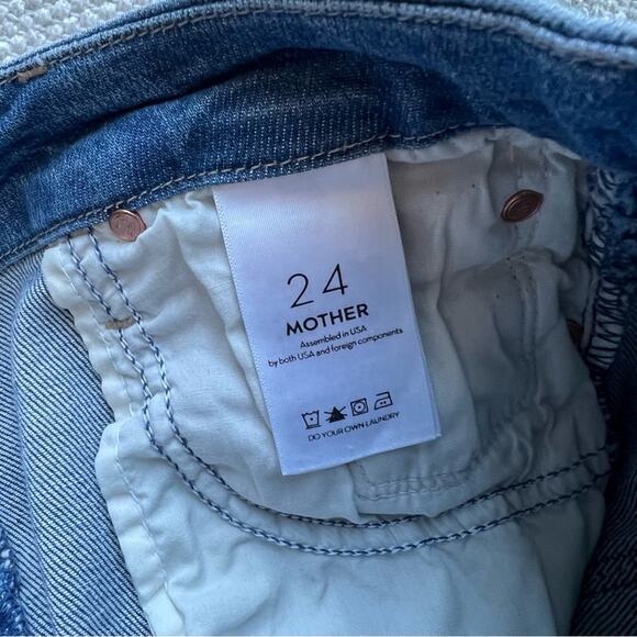 Mother High Waisted Looker Ankle Fray Thrilling Shots Jeans Women’s Size 24 - Picture 9 of 14